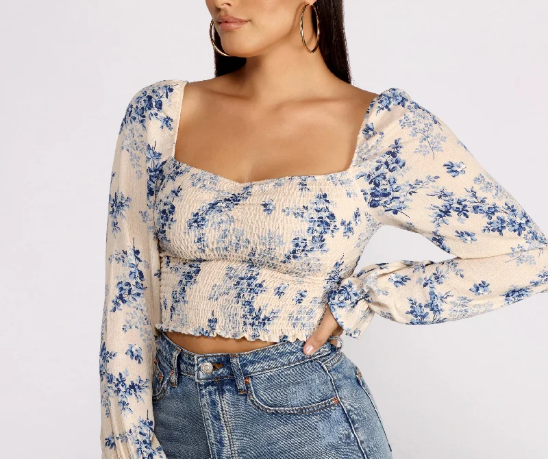 Final Markdown Caught In A Floral Gaze Gauze Top