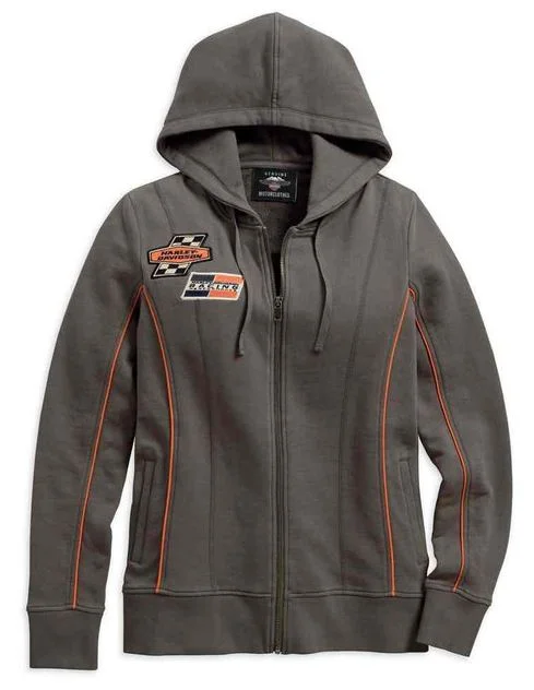 Fantastic Deals Harley-Davidson® Women's Screamin' Eagle Zippered Hoodie, Charcoal 96293-18VW