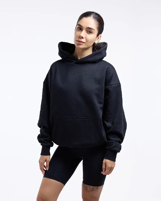 Discount Mania Strike Oversized Hoodie - Black
