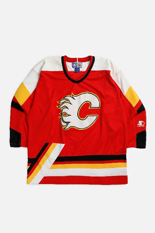Bargain Prices premium athletic sweatshirtVintage Calgary Flames NHL Jersey - XL