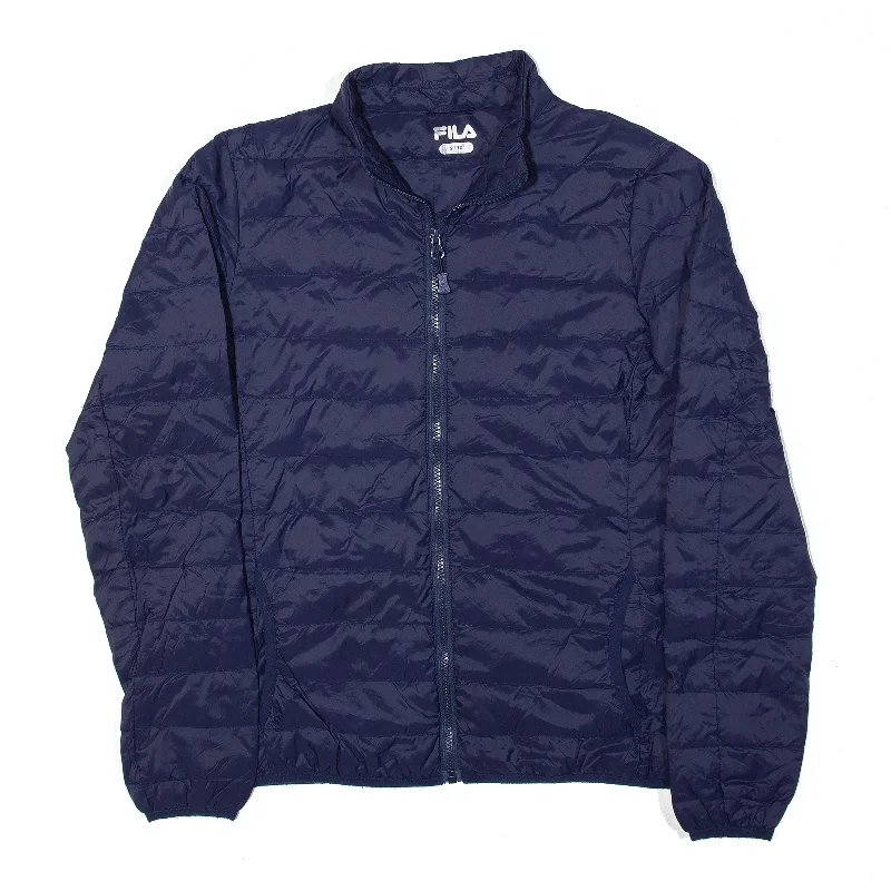Midnight Sale insulated trench coatFILA Jacket Blue Nylon Lightweight Puffer Womens S