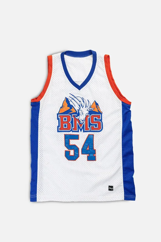 Doorbuster Deal trendy fitness sweatshirtVintage BMS Basketball Jersey - M