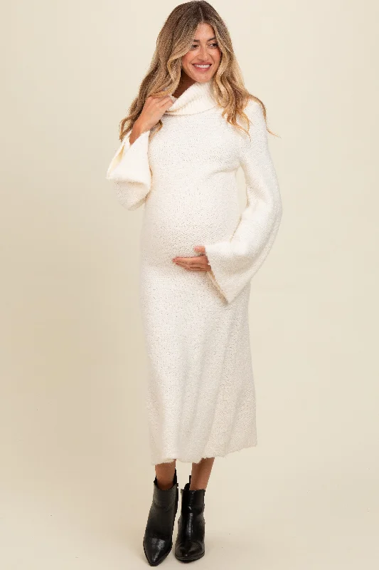 Price Fest tiered dressIvory Turtleneck Bell Sleeve Maternity Sweater Dress
