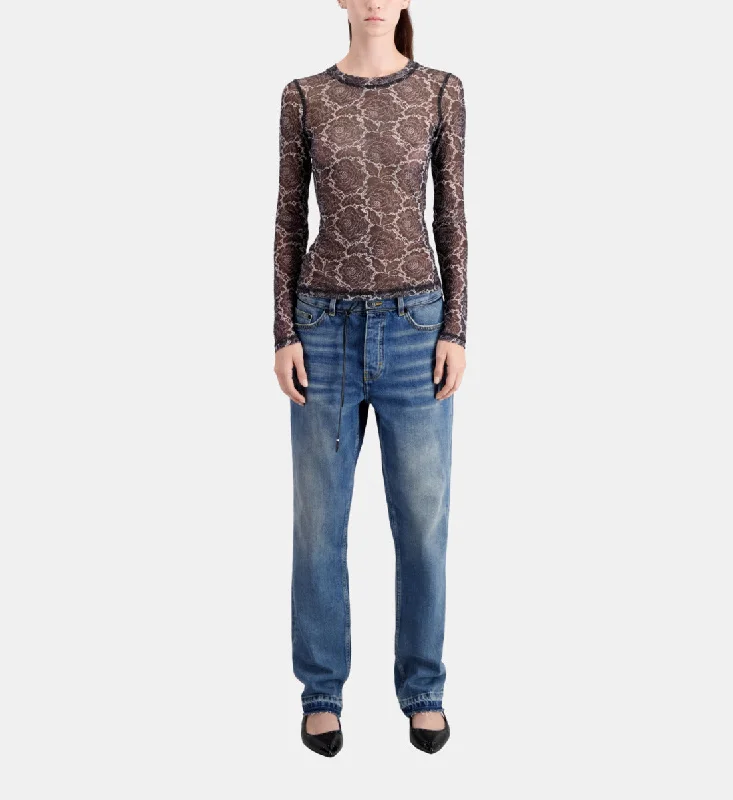 Exclusive Offers Printed Top | Women | Black