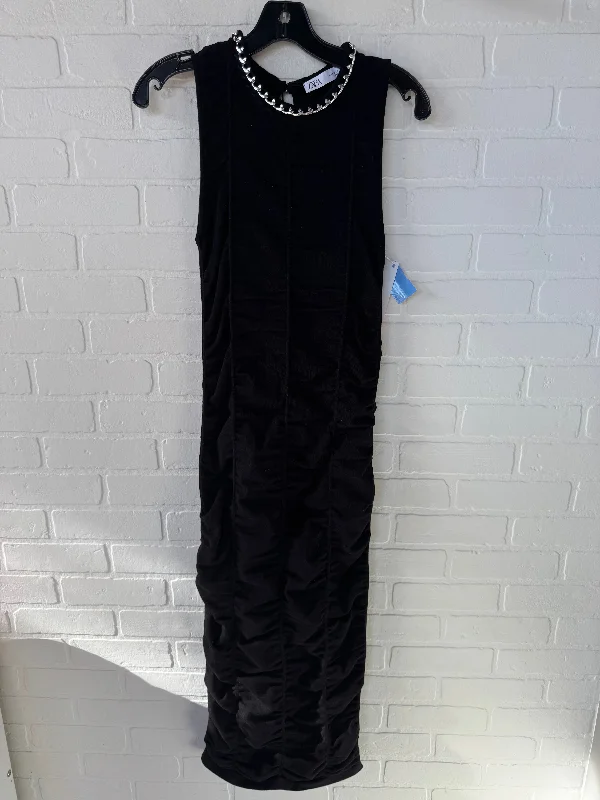 Deal Mania t-shirt dressDress Casual Midi By Zara In Black & Silver, Size: S