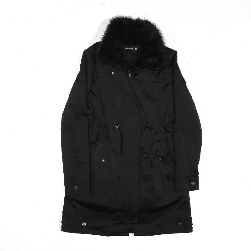 Steals and Deals utility coatZARA WOMAN Coat Black Parka Womens XS