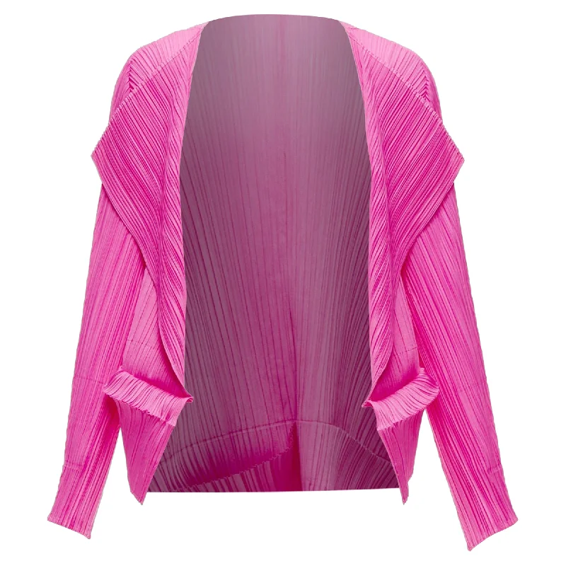 Doorbuster Deal Issey Miyake Pleats Please Pleated 3D Cut Hem Cardigan Jacket