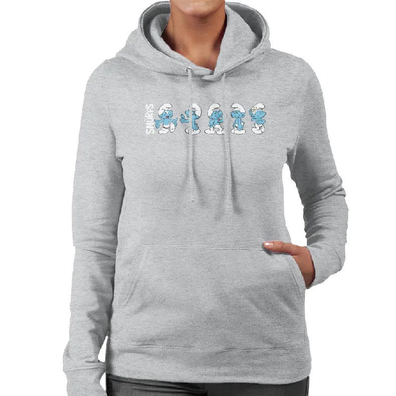 Mega Sale performance hoodie for gymThe Smurfs Character Actions Montage Women's Hooded Sweatshirt Mega Sale performance hoodie for gymThe Smurfs Character Actions Montage Women's Hooded Sweatshirt
