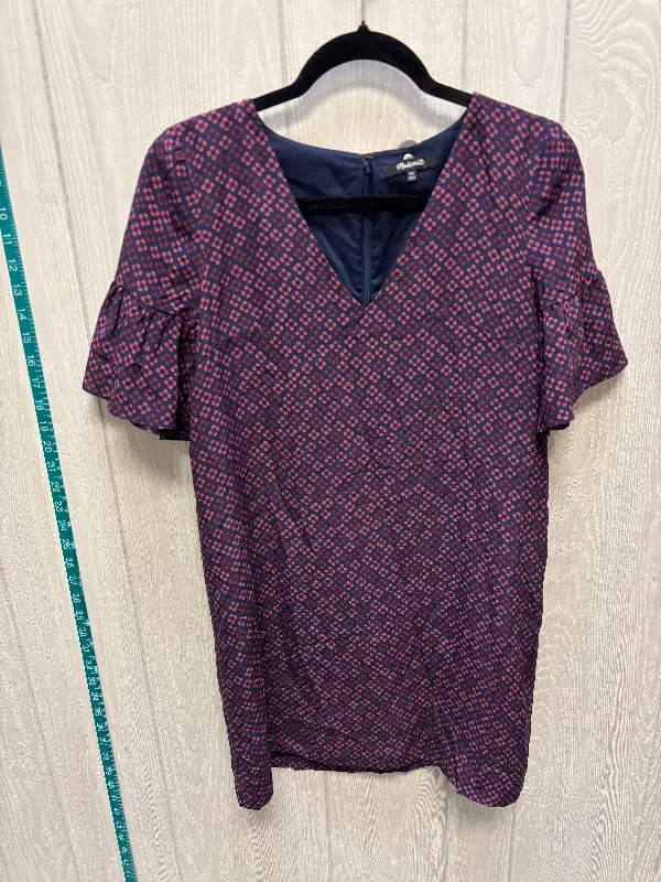 Best Bargains wool dressDress Casual Midi By Madewell In Blue & Purple, Size: Xs