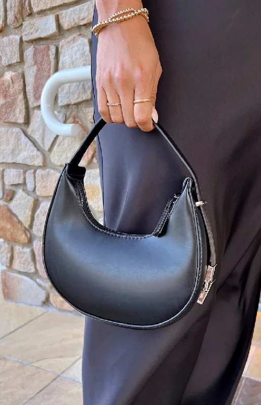 Buy More, Save More cozy wool-blend coatEllisa Black Shoulder Bag