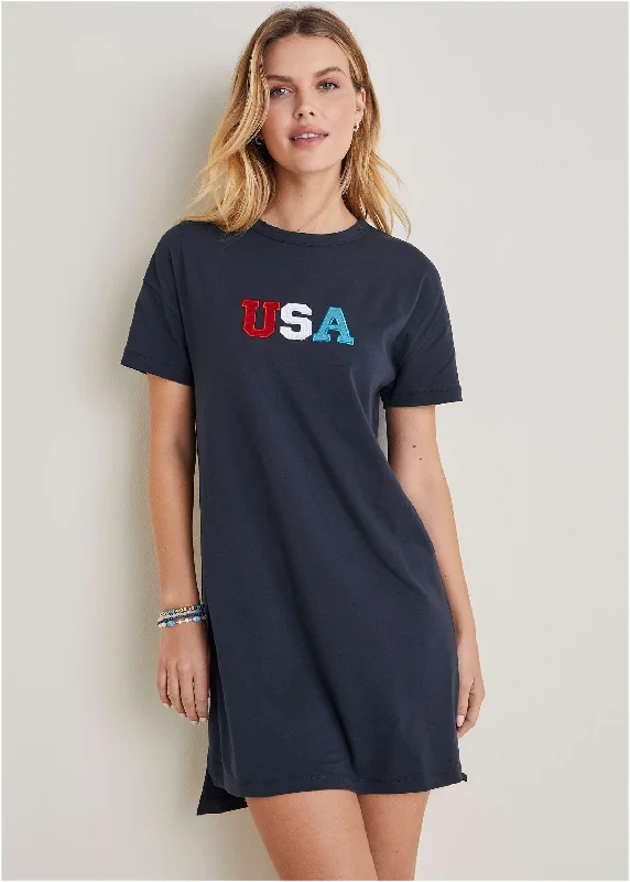 Weekend Special casual dressT-Shirt Dress - Black Iris USA