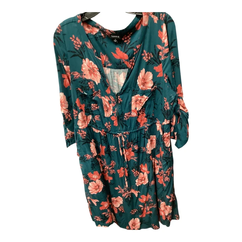 Unbeatable Prices form-fitting dressDress Casual Short By Torrid In Floral Print, Size: L