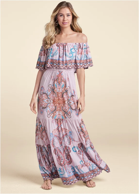 Act Fast comfy dressWandering Goddess Dress - Blush Multi