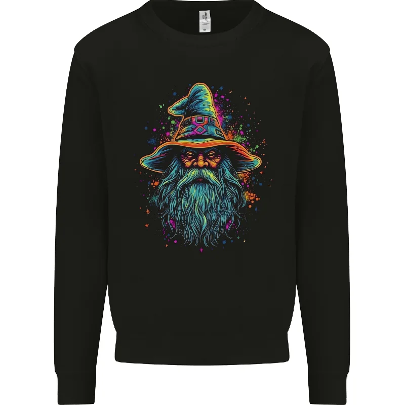 Price Smash stylish training hoodieA Trippy Old Fantasy Wizard Mens Sweatshirt Jumper
