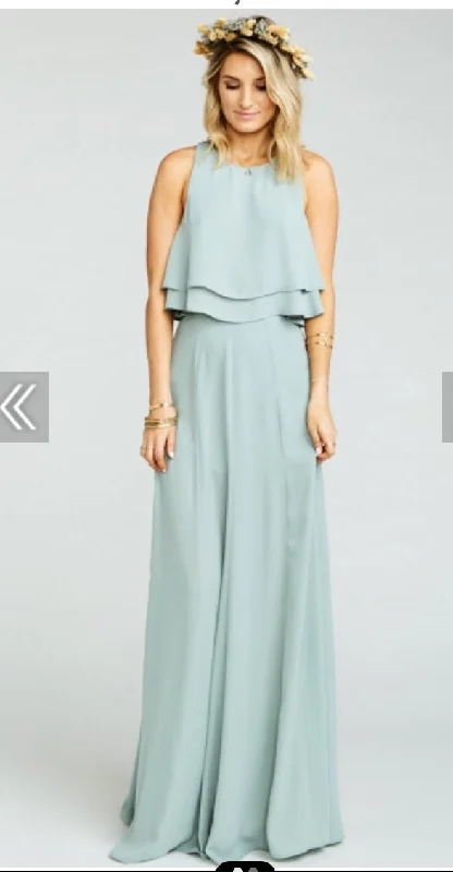 Weekend Deal Other KING BRIDESMAIDS CROP TOP ~ SILVER SAGE CRISP