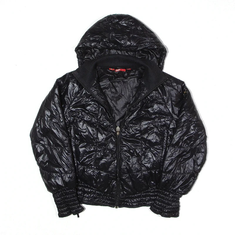 Limited Stock elegant coatPUMA Insulated Ferrari Jacket Black Hooded Nylon Puffer Womens S