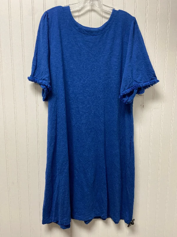 Act Fast trendy mini dressDress Casual Midi By Chicos In Blue, Size: Xl