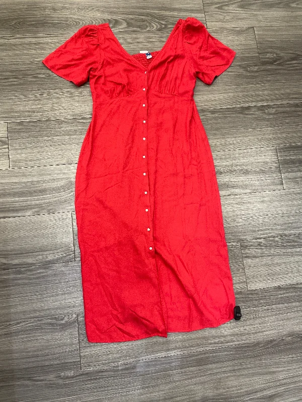 Quick Sale satin midi dressDress Casual Maxi By Old Navy In Red, Size: M
