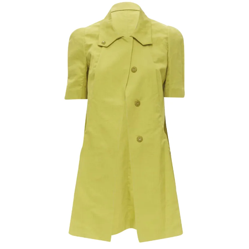 Mega Sale Marni silk lime pleat seam short sleeve coat