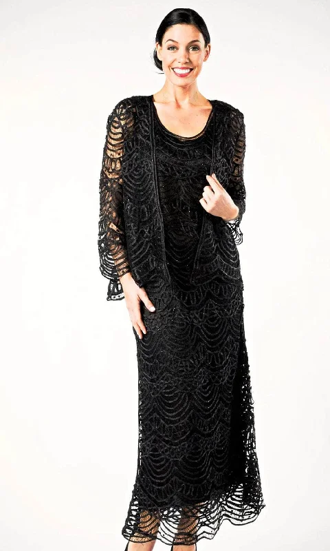 Great Deals Soulmates C1060 - Three Piece Scallop Jacket Top Skirt Set