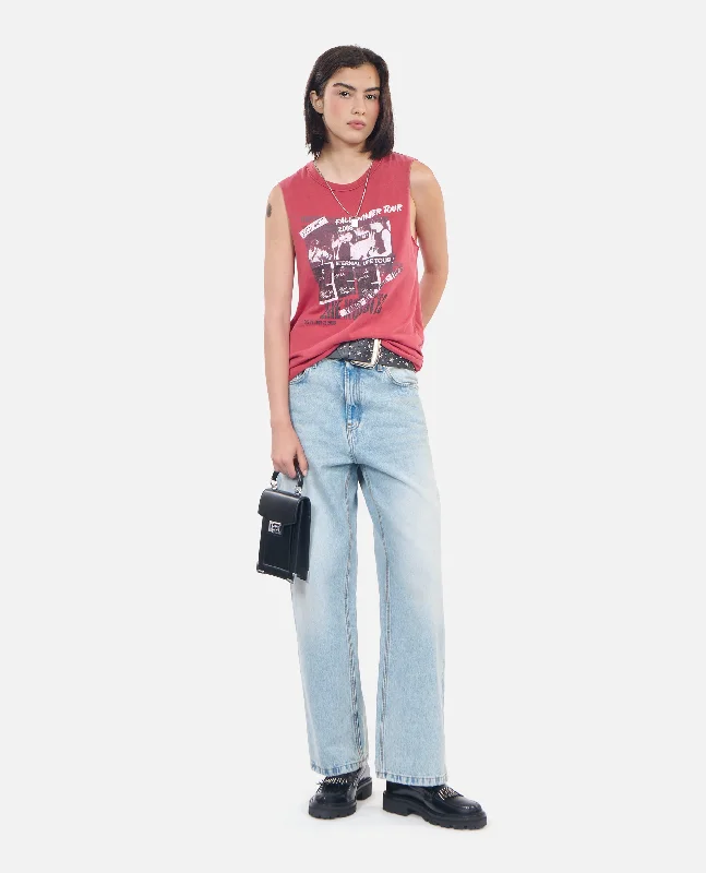 TIME-Limited Offer Red Eternal Life Tour Serigraphy Tank Top | Women | Rubis