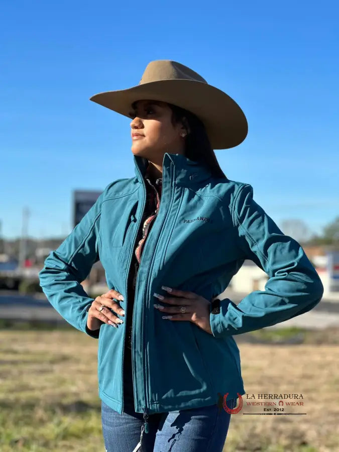 Discount Extravaganza Rock&Roll Womens Panhandle EMB Softshell Teal