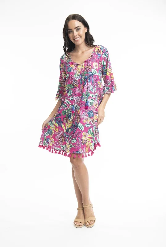 Take Advantage fitted dressOrientique Rayon Tassel Dress