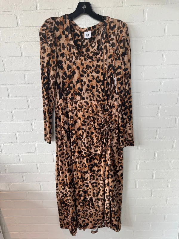Holiday Sale trendy bodycon dressDress Casual Midi By Cabi In Animal Print, Size: M