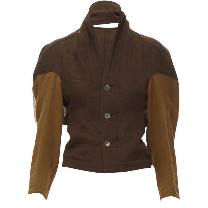 Steals and Deals Comme Des Garcons color blocked cut out collar jacket