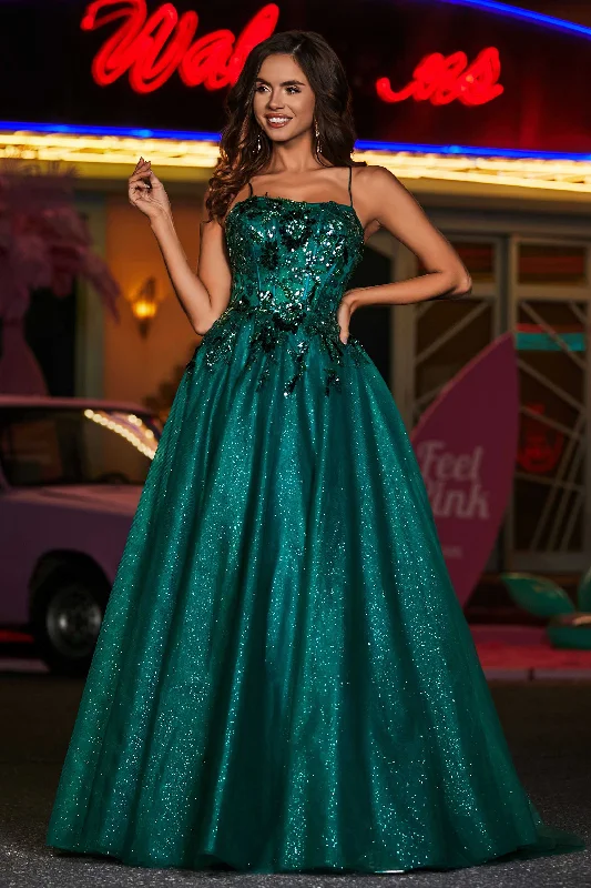 Stock Clearance Corset Beaded Top Tulle Ball Gown