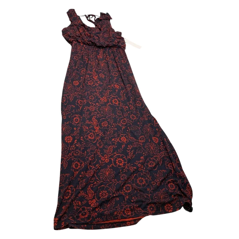 Online Specials satin midi dressDress Casual Maxi By Loft In Black & Red, Size: Mp