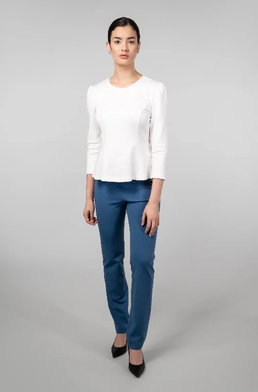 Huge Savings Round Neck Top - White