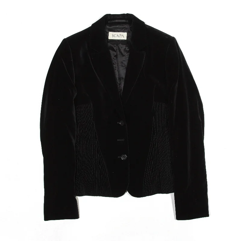 Price Meltdown windbreaker jacketSCAPA Jacket Black 80s Velvet Blazer Womens S