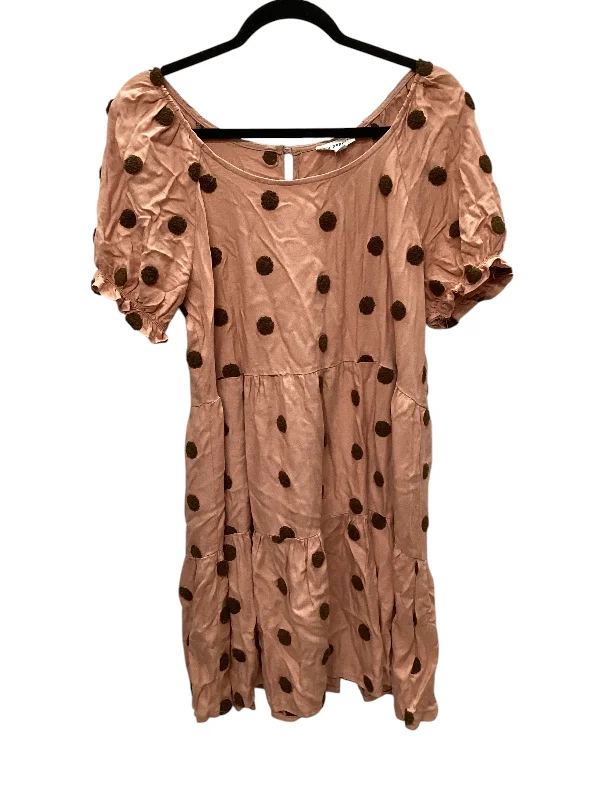 Final Clearance party dressDress Casual Short By Blu Pepper In Orange, Size: M