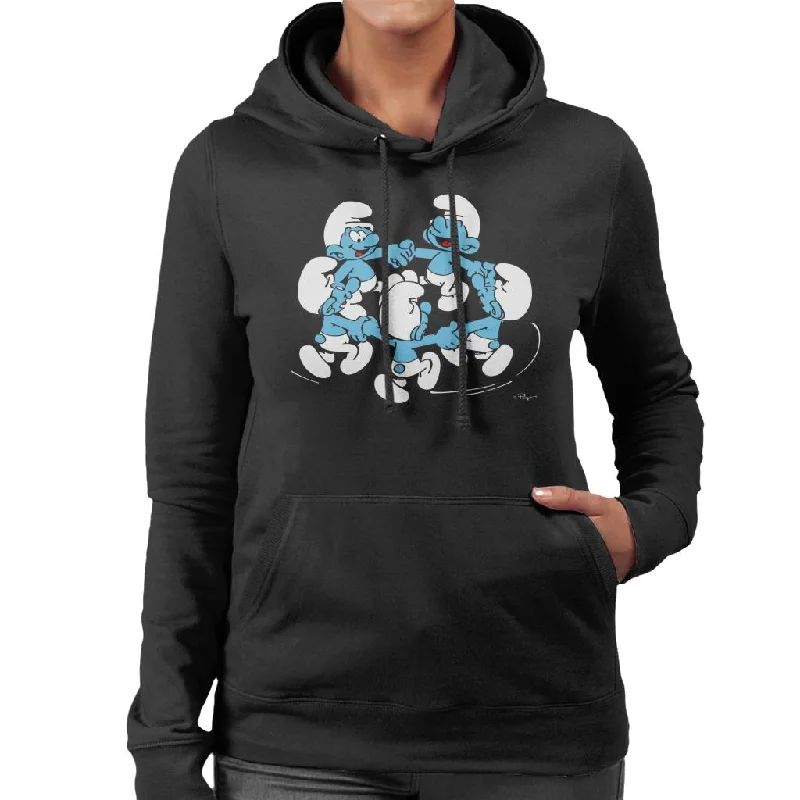 TIME-Limited Offer graphic hooded sweatshirtThe Smurfs Holding Hands And Dancing Women's Hooded Sweatshirt TIME-Limited Offer graphic hooded sweatshirtThe Smurfs Holding Hands And Dancing Women's Hooded Sweatshirt