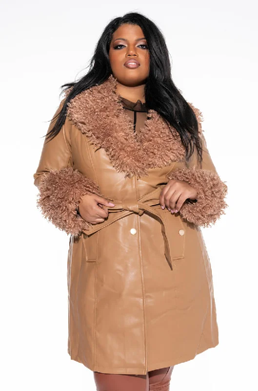 Don't Wait puffer jacketPLUS MOHAIR CAMEL TRENCH