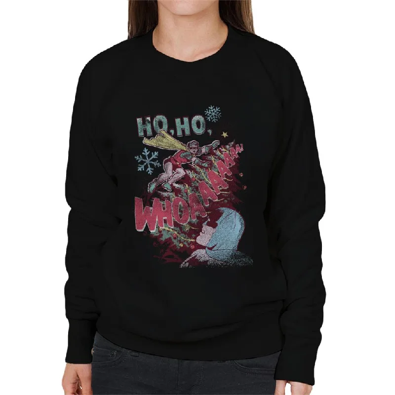 Price Cut oversized gym sweatshirtBatman Christmas Robin Climbing Xmas Tree Women's Sweatshirt