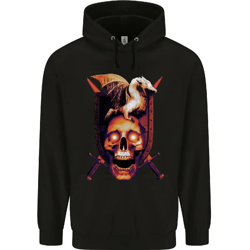 Price Drop zip-up hooded sweatshirtA Dragon on a Skull Swords Fantasy Demon Mens 80% Cotton Hoodie Price Drop zip-up hooded sweatshirtA Dragon on a Skull Swords Fantasy Demon Mens 80% Cotton Hoodie