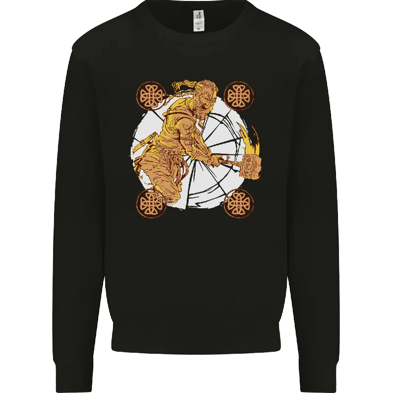 Overstock slim fit workout hoodieA Viking With a Hammer Thor Tribal Valhalla Mens Sweatshirt Jumper