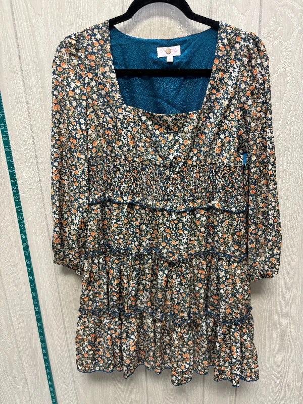 Members Only chic dressDress Casual Short By Pink Lily In Floral Print, Size: S