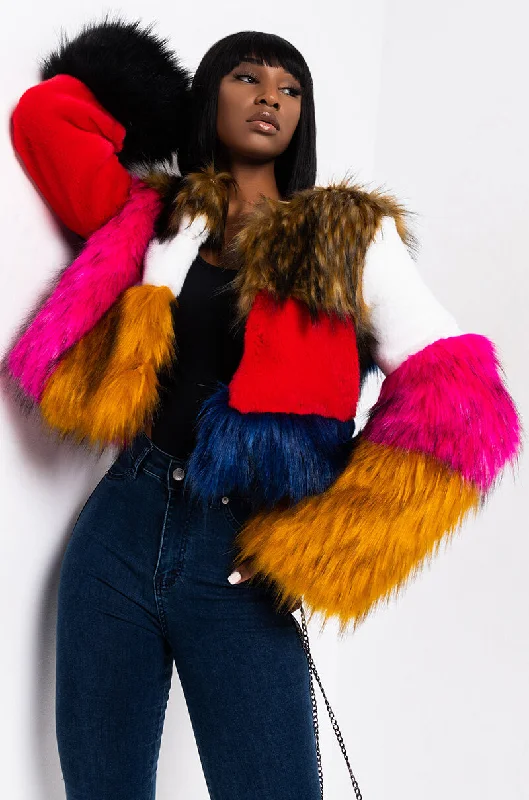 Instant Discount classic trench coatBETTER THAN EVER MULTI FUR COAT