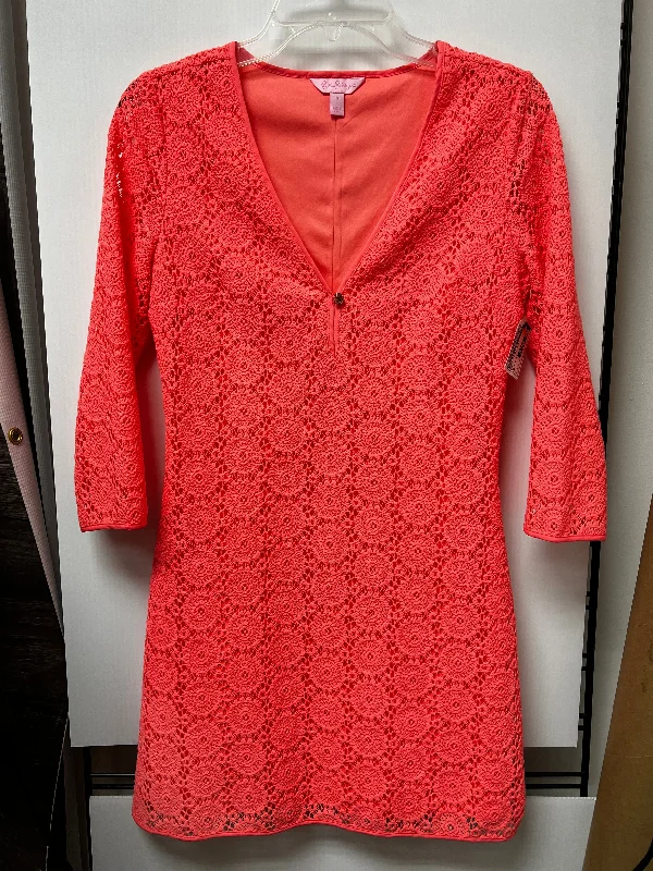 Limited Time cocktail party dressDress Casual Midi By Lilly Pulitzer In Peach, Size: S
