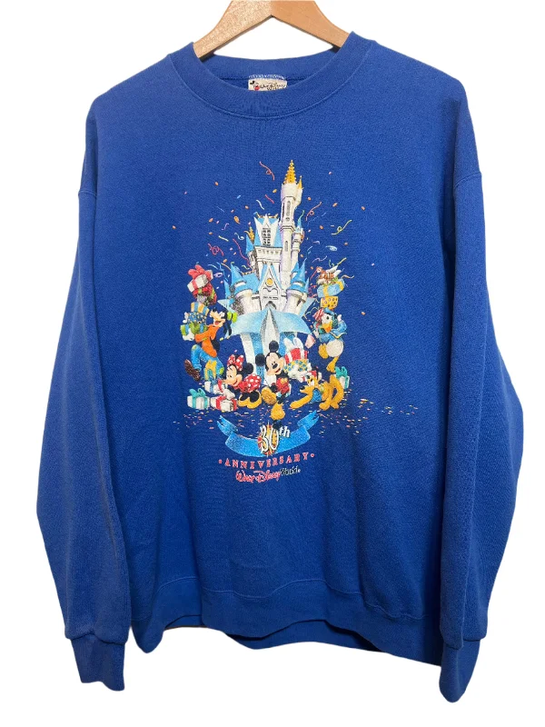 Low Prices modern athletic hoodieWalt Disney Blue Women's Sweatshirt (Size L)