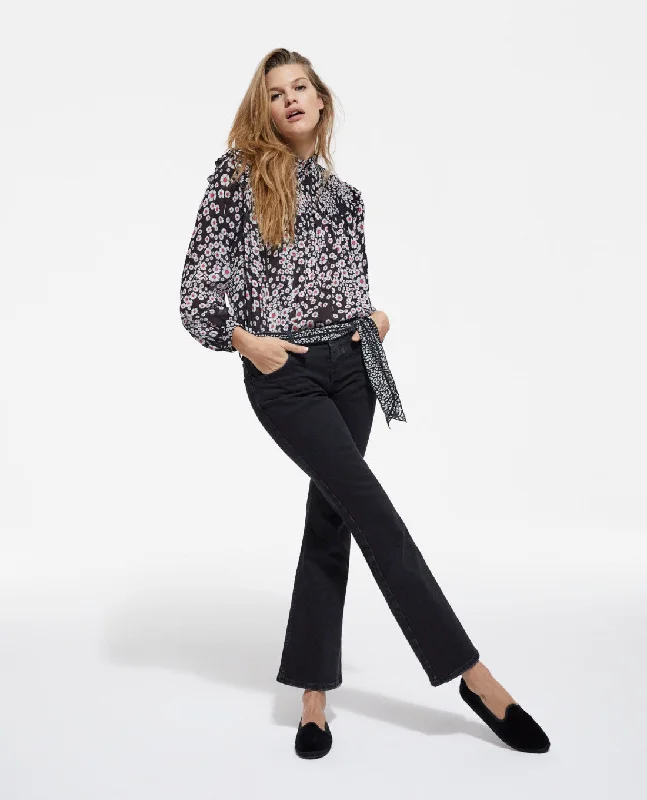 Limited Time Floral Top | Women | Black x Pink