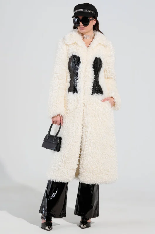 Markdowns insulated jacketBUY ME ROSES CORSETED FUR COAT