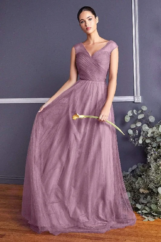 Major Savings Cinderella Divine - ET320 Sleeveless Pleated Top A-Line Gown
