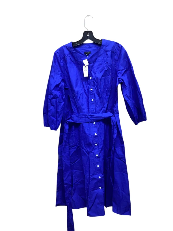 Massive Deals floral dressDress Casual Midi By Talbots In Blue, Size: M