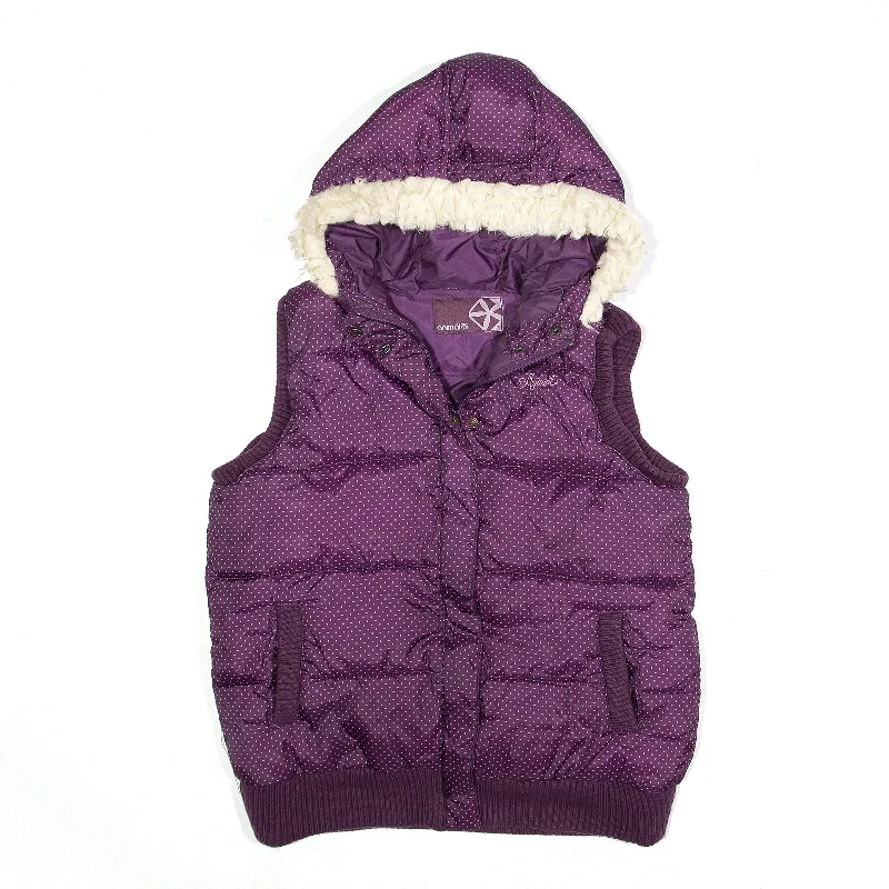Deal Alert casual coatANIMAL Gilet Purple Spotted Puffer Womens M