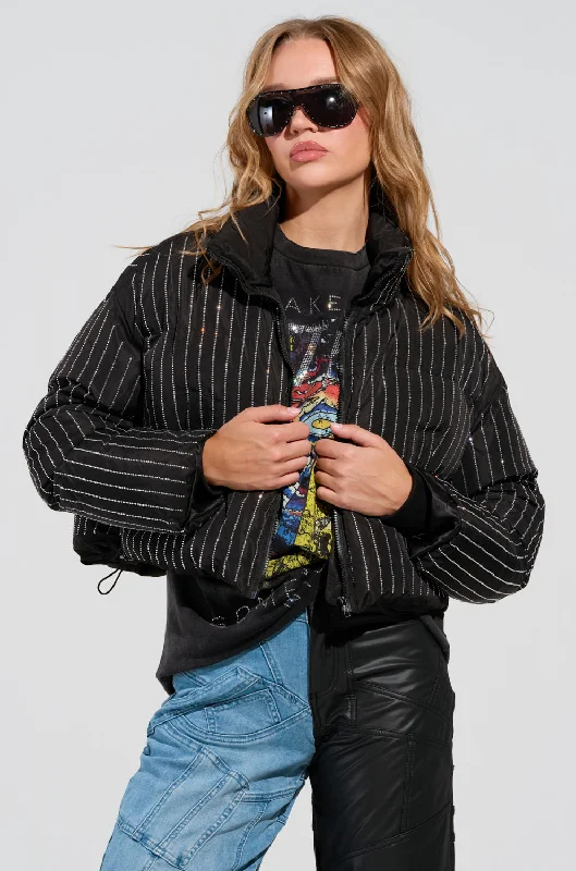 Daily Deals classic jacketCOME THIS WAY EMBELLISHED PUFFER COAT