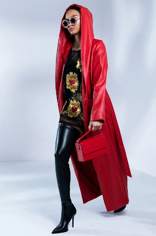 Stock Clearance vintage coatCOME ON MR DJ PLEATHER TRENCH DRESS